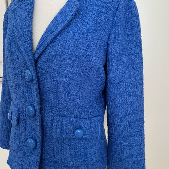 Kate Spade Royal Blue Boucle Jacket Size 6 - Picture 3 of 11